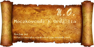 Moczkovcsák Orália névjegykártya